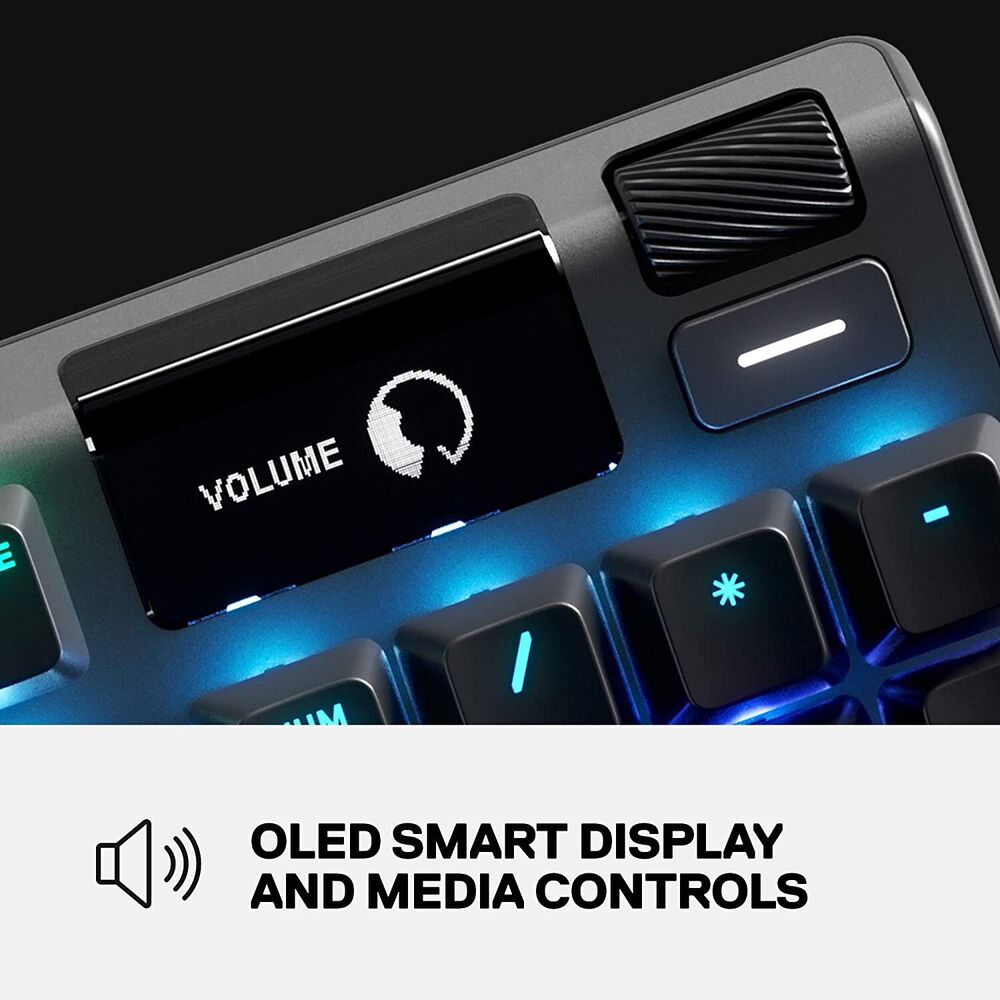Renewed SteelSeries Apex Pro Gaming Keyboard with Smart Display