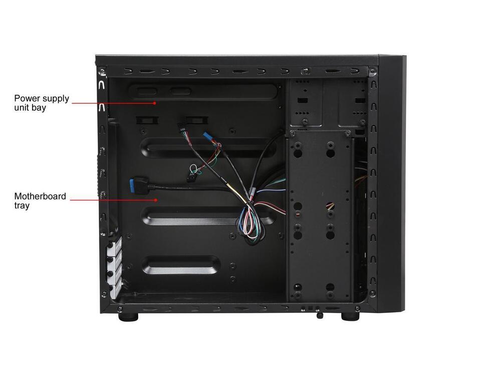 Fractal Design Core 1000 Black Micro ATX Mini Tower Computer Case