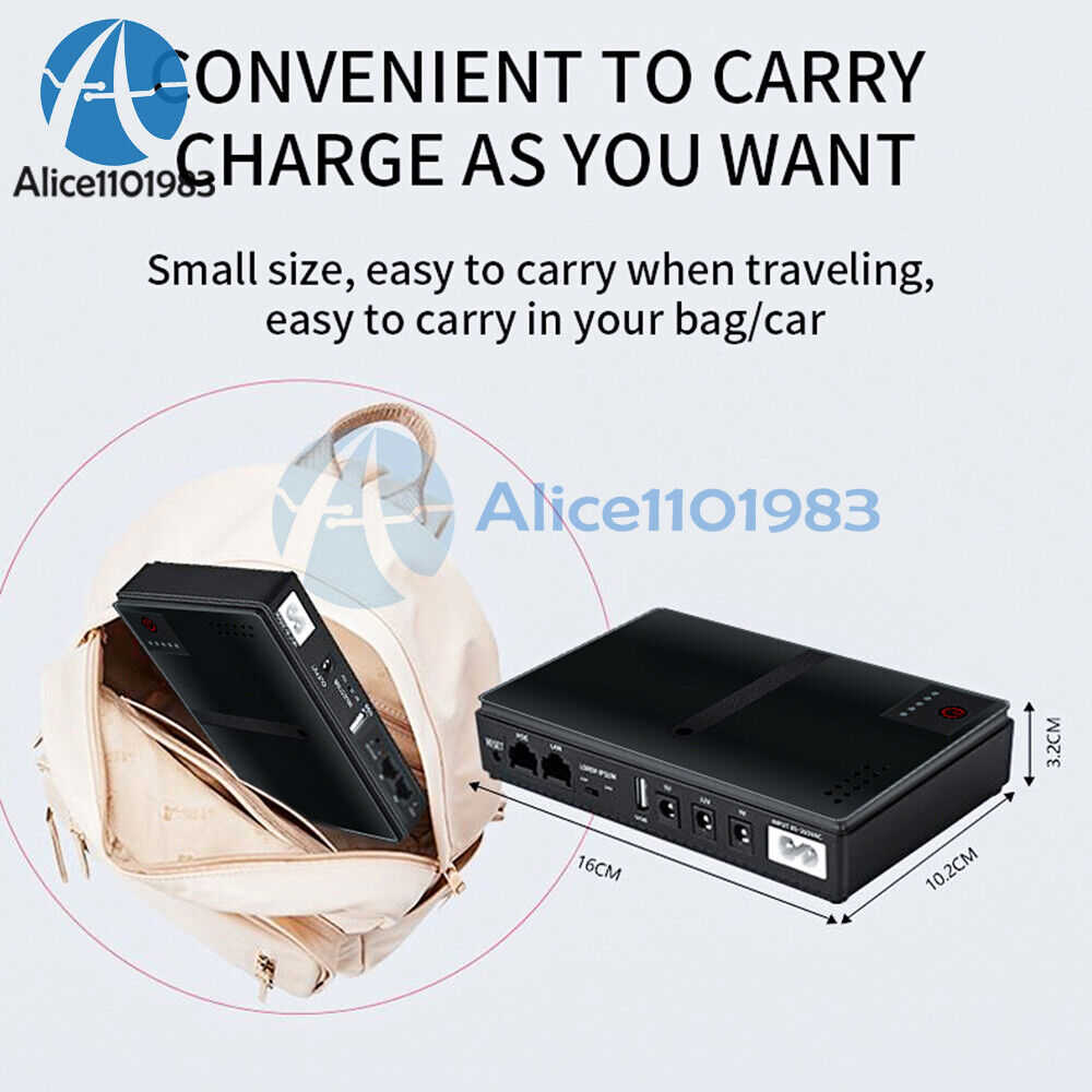 10400mAh UPS Battery Backup for Routers and Modems