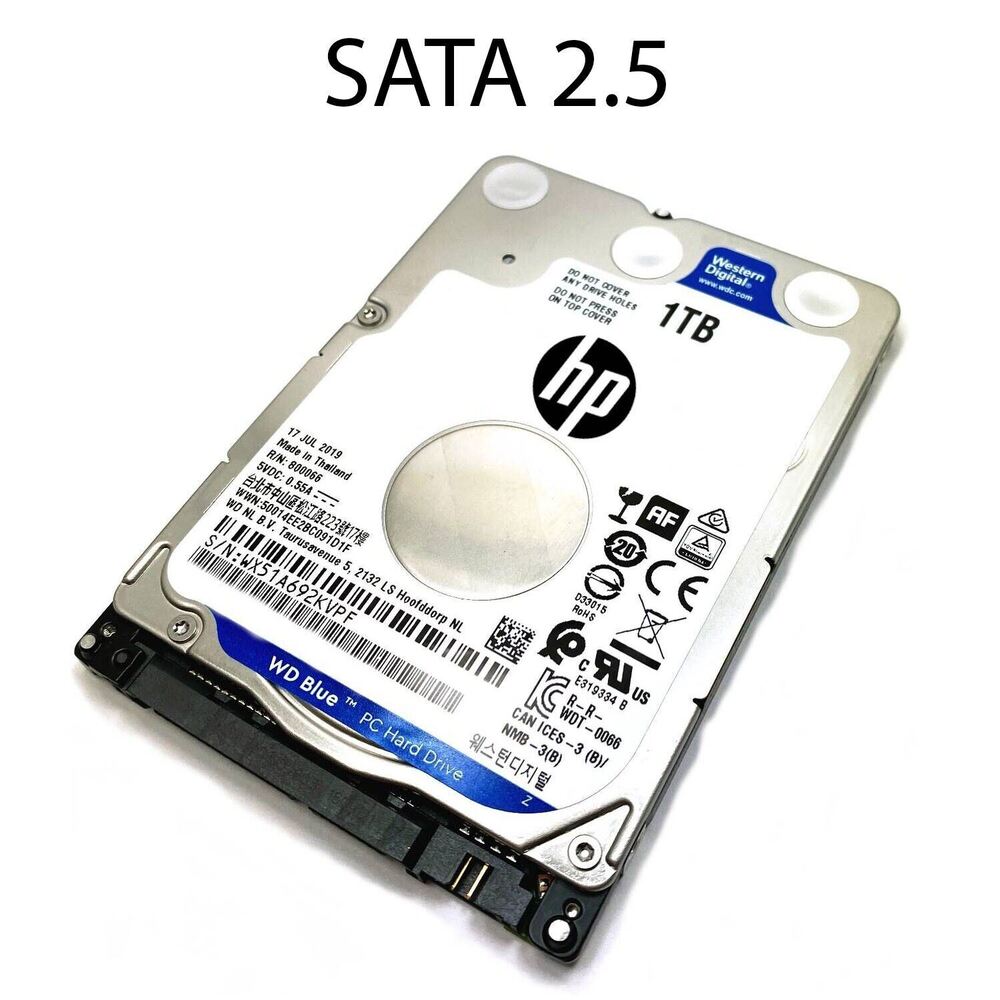 1TB 2.5" SATA HDD Laptop Hard Drive with Windows 10/11 Pro