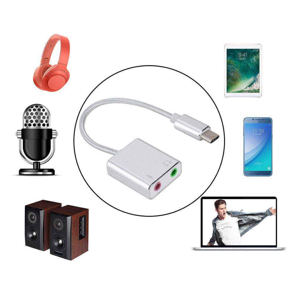 Premium Aluminum Alloy External Sound Card for Enhanced Audio on Tablets and Mobile Phones