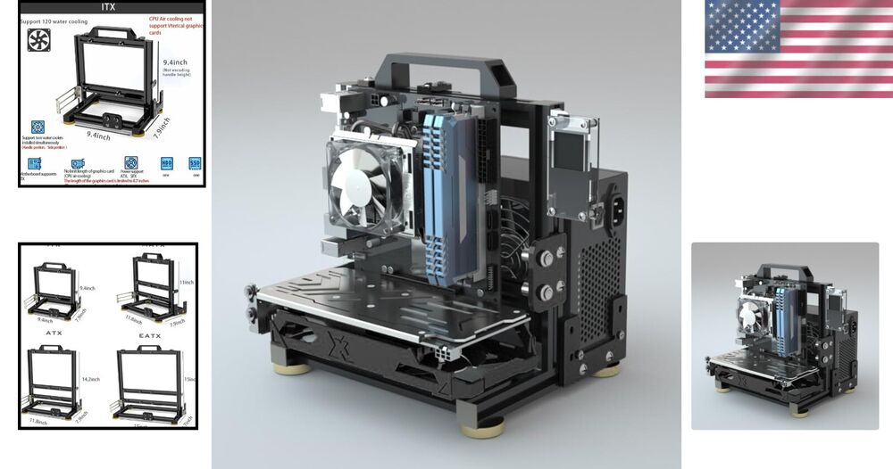 Premium Compact Open Chassis for DIY PC Builds - Dual Water Cooling Ready