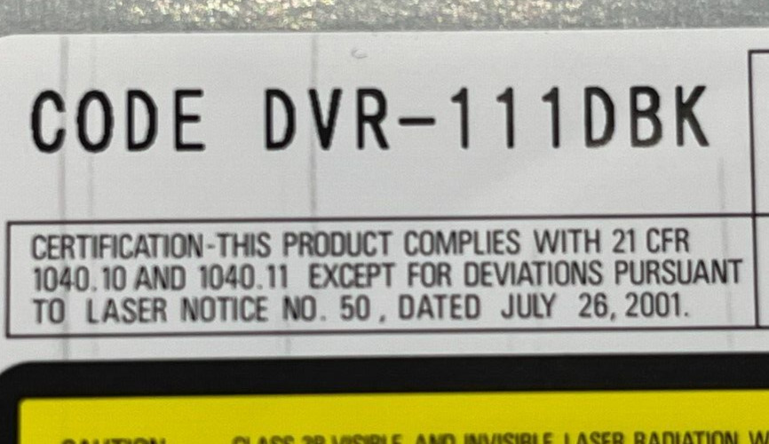 Pioneer DVR-111DBK Black Internal DVD-R/RW IDE Drive