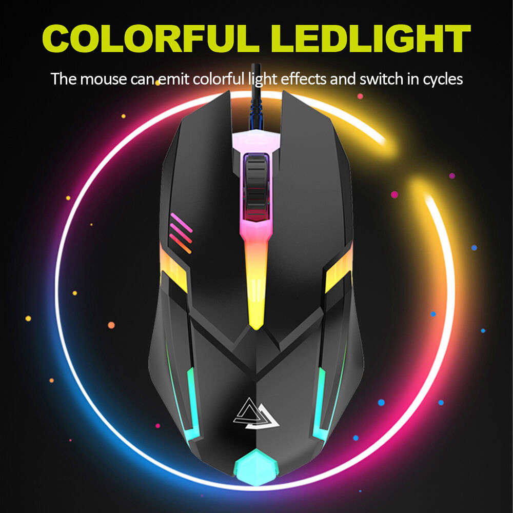 Enhanced RGB LED Rainbow Backlit Mechanical Gaming Keyboard and Mouse Set