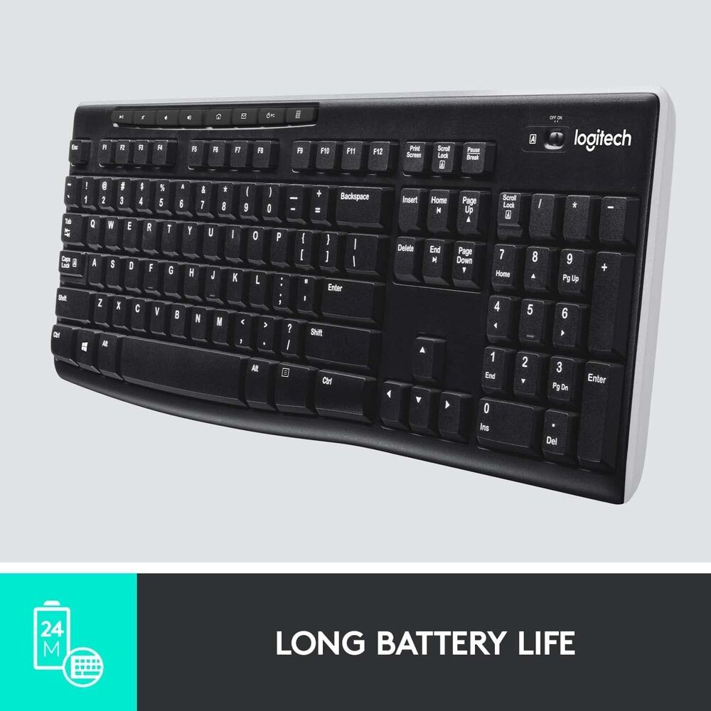 Logitech K270 Wireless Keyboard with 2.4 GHz Connectivity
