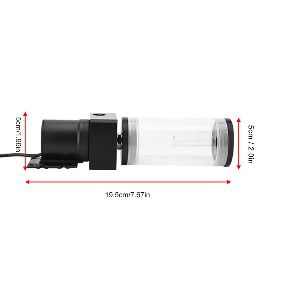 Premium Acrylic DIY Water Cooling Cylinder Reservoir with 19W Pump