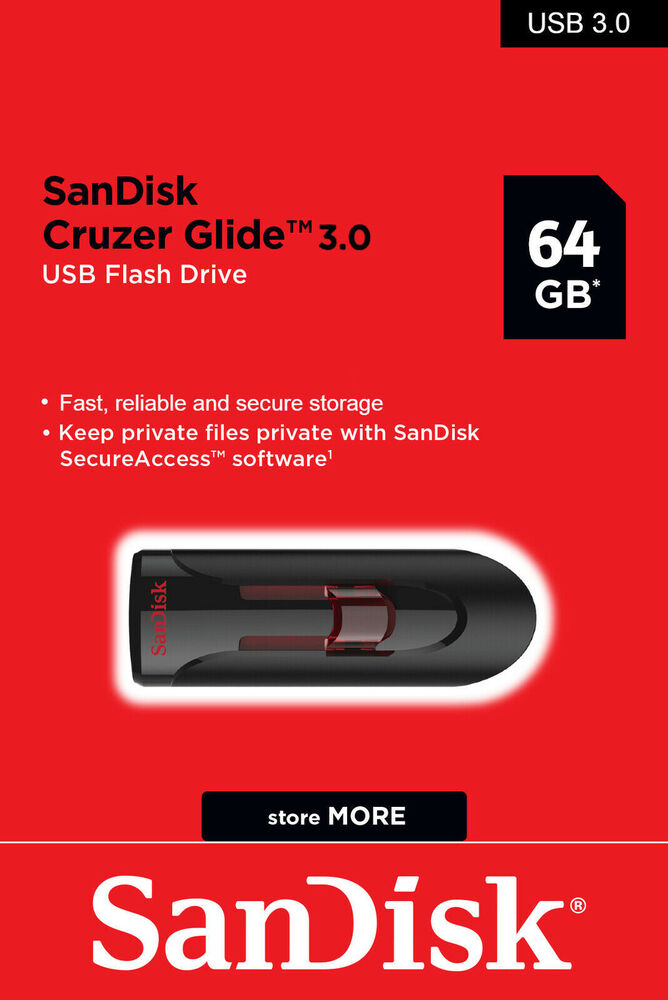 SanDisk Cruzer Glide USB 3.0 Flash Drive - High-Speed Storage
