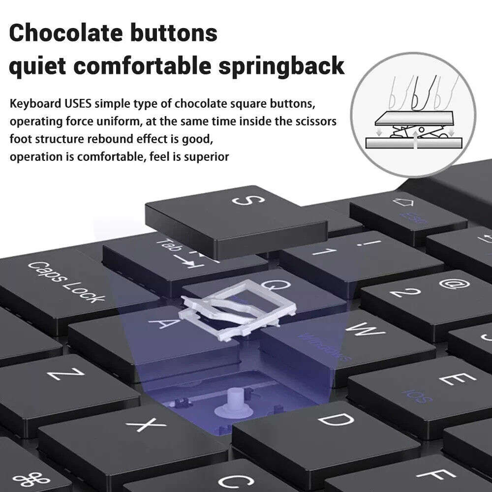 Bluetooth Wireless Keyboard Mouse Combo for Tablets
