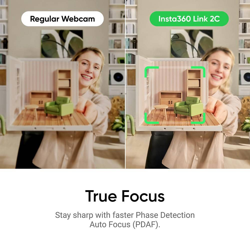 Insta360 Link 2C AI-Powered 4K Webcam - Premium Video Conferencing Solution