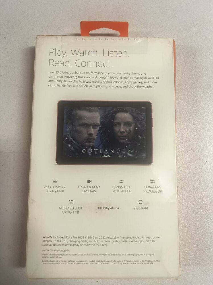 Amazon Fire 8 HD Display 32GB 12th Gen 2022 Wi-Fi Rose Pink Tablet