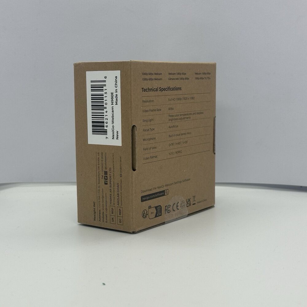 NEXIGO N960E 1080P Webcam with Ring Light