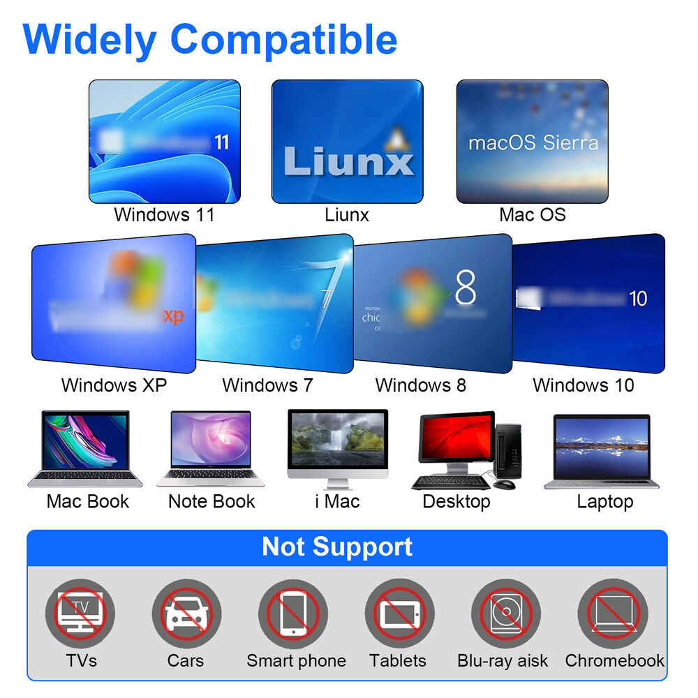 High-Speed External CD/DVD Drive with USB 3.0 for Windows PCs