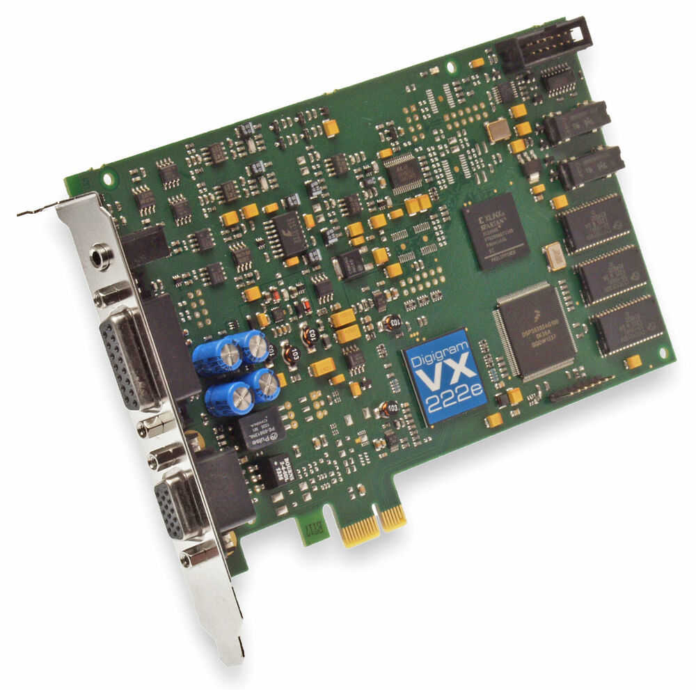 Digigram VX222e 24bit 192KHz AES Digital Broadcast Audio PCIe Card with XLR Cables