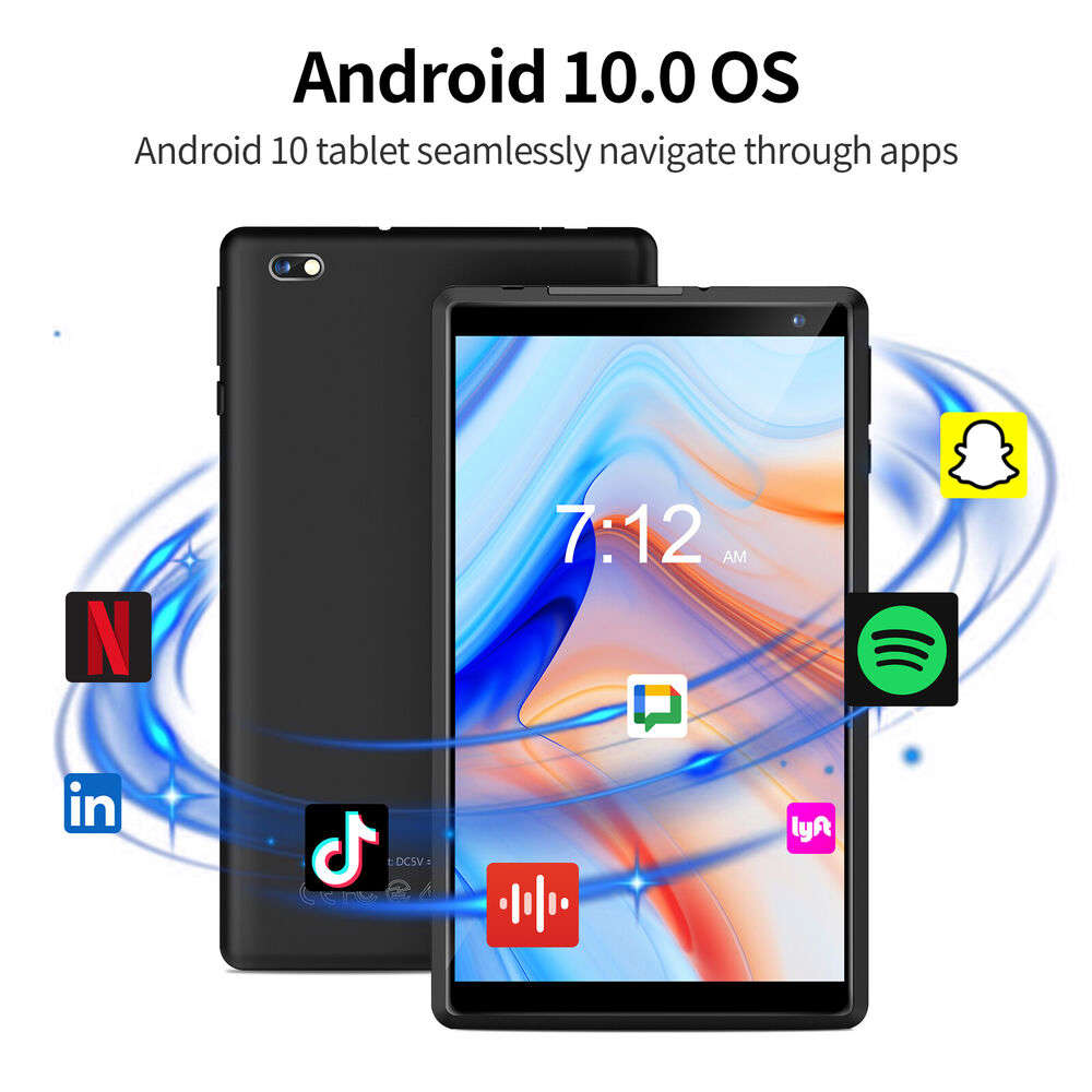 Pritom 8" Android 10 Tablet with Quad-Core, 32GB Storage, Dual Cameras