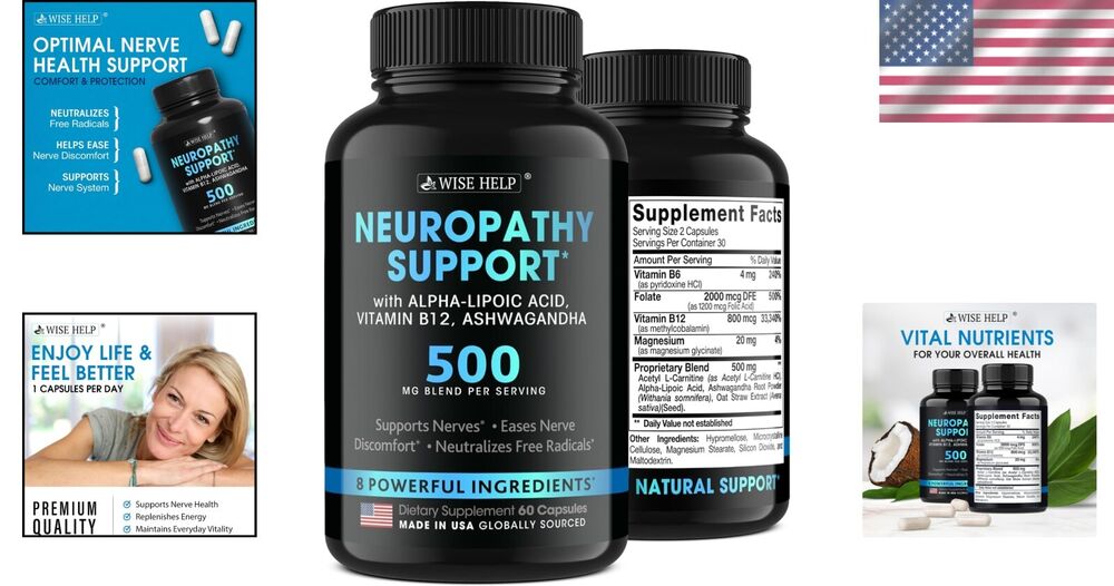 Advanced Nerve Support Formula - 60 Capsules for Neuropathy Relief