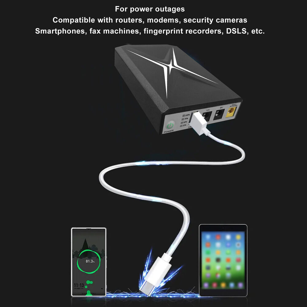 10400mAh Mini UPS Battery Backup for Security Cameras and Routers