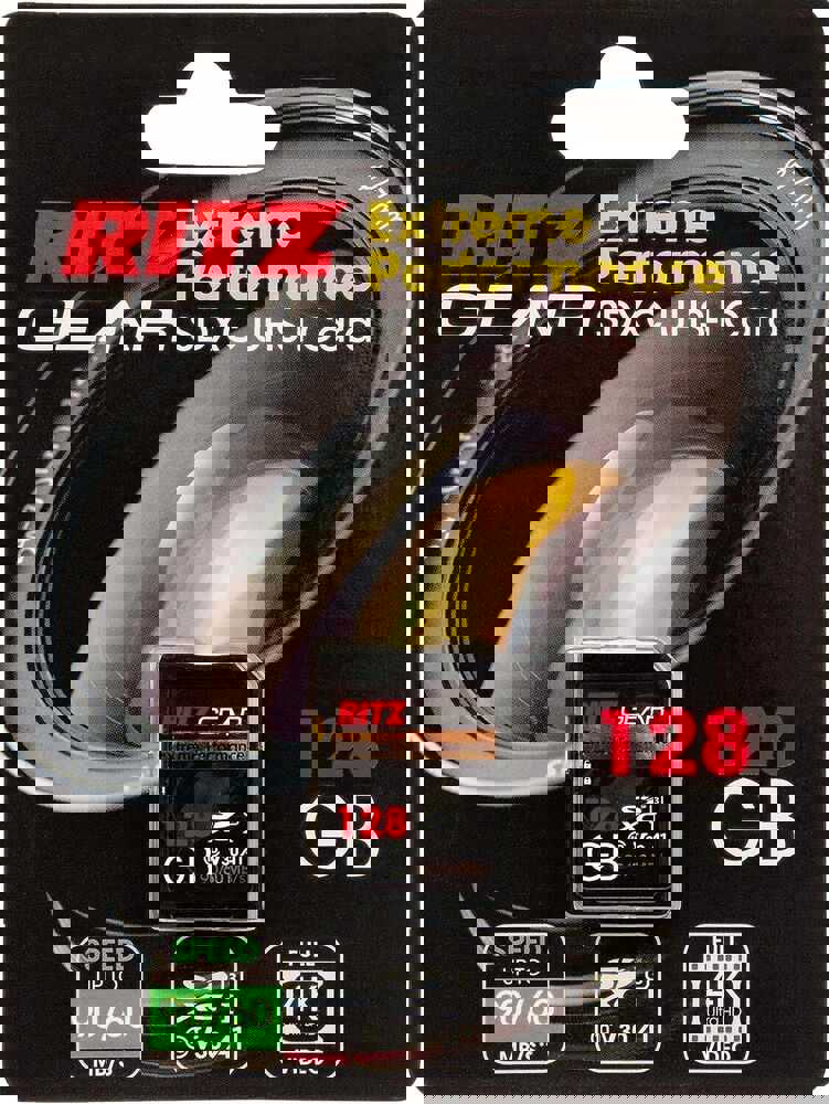 Ritz Gear 128GB High-Speed SDXC UHS-I Memory Card for 4K & Full-HD Recording
