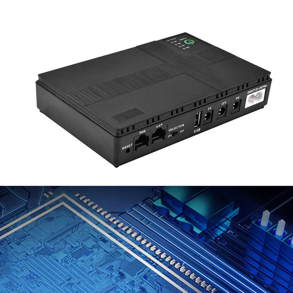 10400mAh Mini UPS Battery Backup for Security Cameras and WiFi Devices