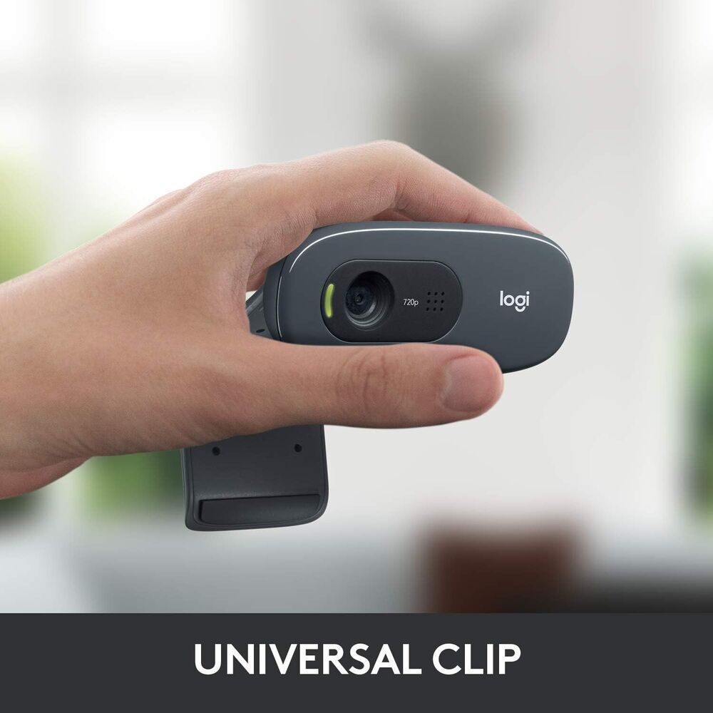 Logitech C270 HD Webcam with Microphone for Video Calls