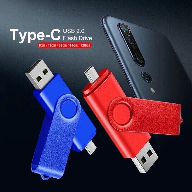 256GB Dual-Interface Type C Flash Drive - High-Speed USB 3.0 & USB C