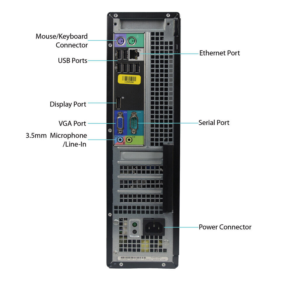 Dell Optiplex 7010 Business Desktop Computer with 16GB RAM, 2TB HDD, USB 3.0, Windows 10 Pro