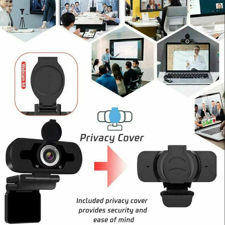 1080P Full HD USB 2.0 Webcam with Microphone for PC and Laptop