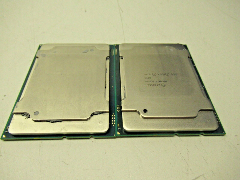 Pair of Intel Xeon Gold 5118 SR3GF 2.30GHz Processors