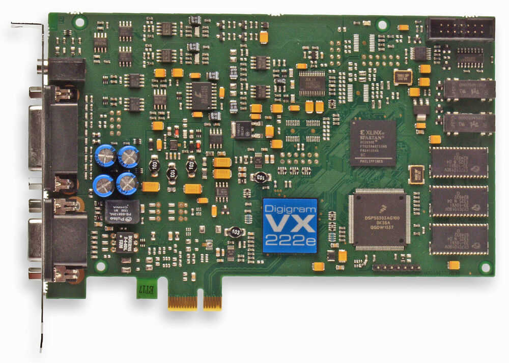 Digigram VX222e 24bit 192KHz AES Digital Broadcast Audio PCIe Card with XLR Cables