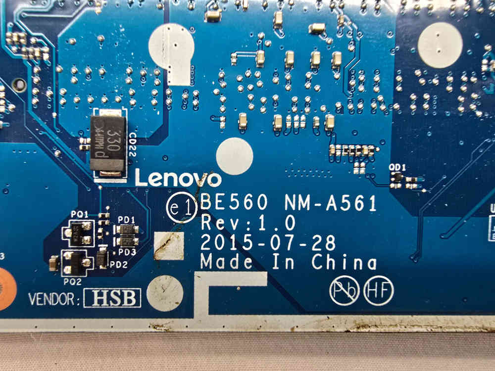 Lenovo ThinkPad E560 Laptop Motherboard - Intel i7-6500U 2.50GHz