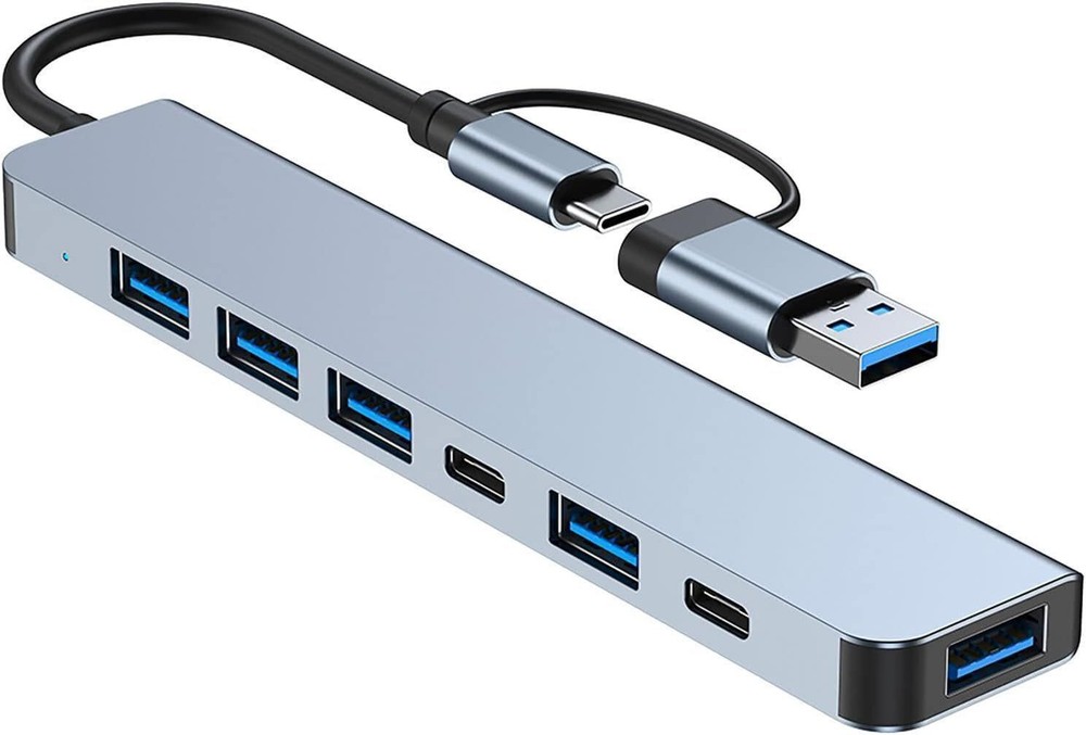 7-in-1 USB-C Hub Adapter Dock with Multiple Ports