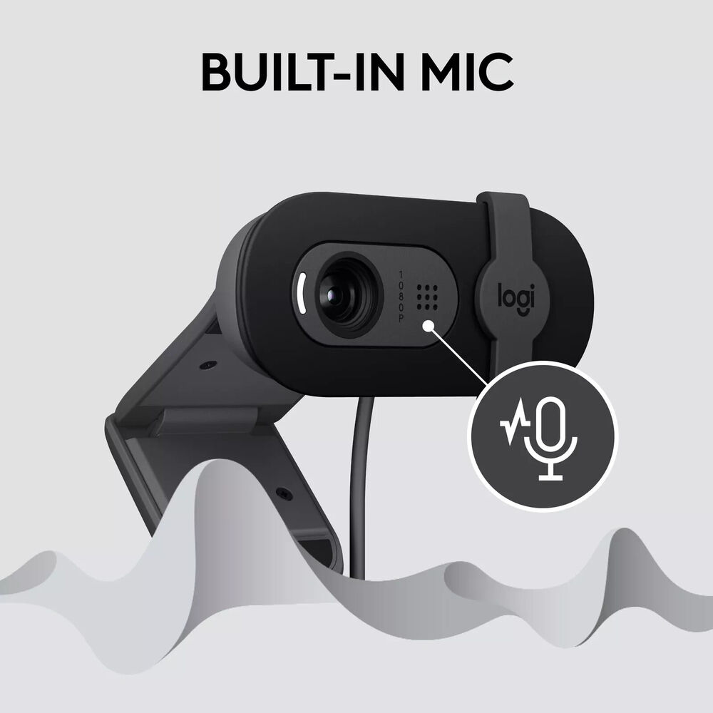 Logitech Brio 101 Webcam | Full HD 1080p with Auto-Light Balance