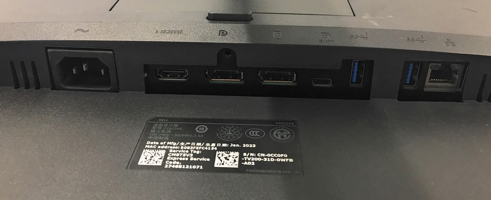 Dell P2422HE 24" USB-C Hub Monitor - Black IPS FHD Display