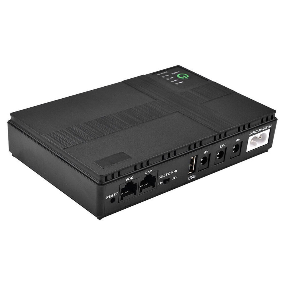 10400mAh Mini UPS Battery Backup for Security Cameras and WiFi Devices