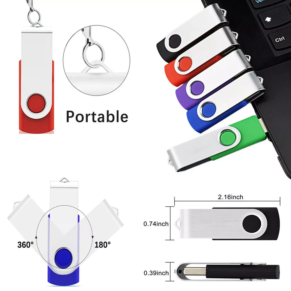 High-Capacity USB Flash Drives - 4GB to 128GB Options