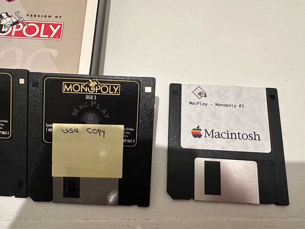 1994 Monopoly Computer Game for Macintosh - Complete with Box and Manual