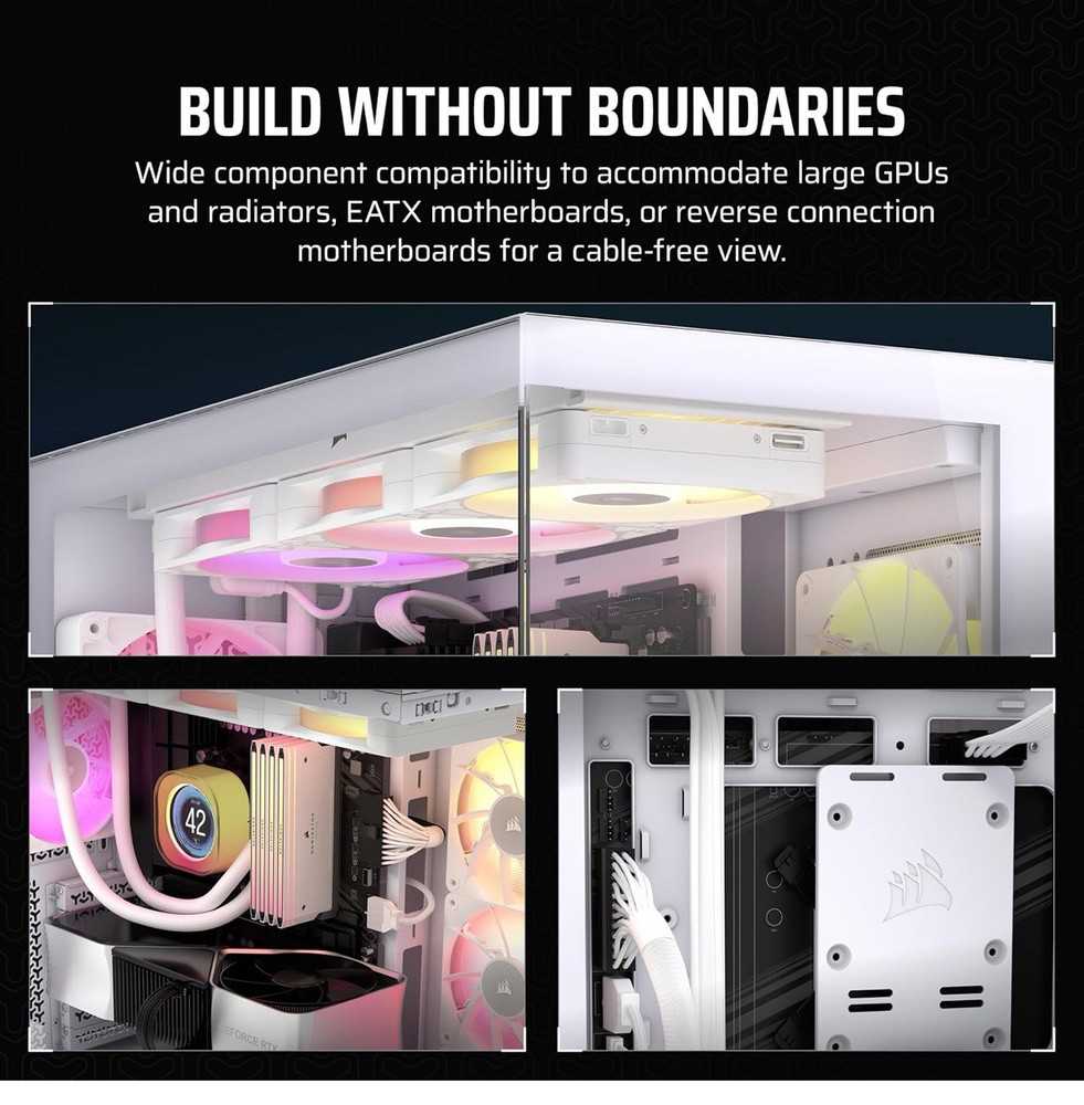 CORSAIR 3500X ARGB ATX Mid-Tower PC Case - White Edition