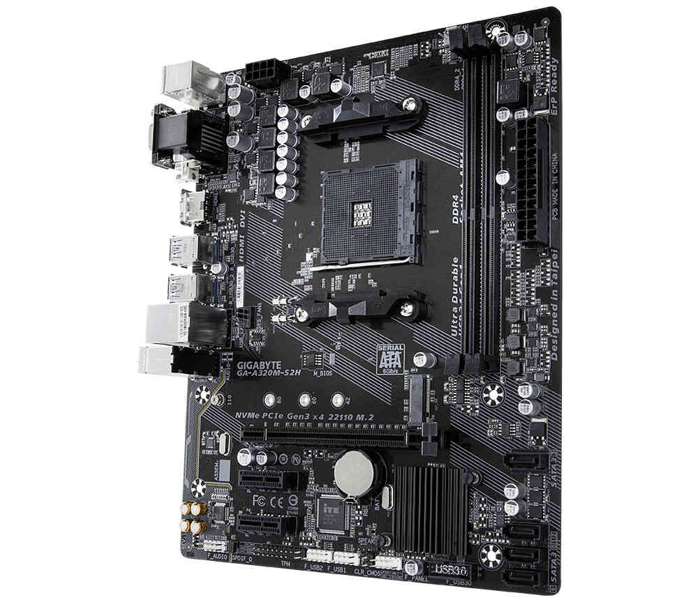 Gigabyte GA-A320M-S2H AM4 DDR Desktop Motherboard