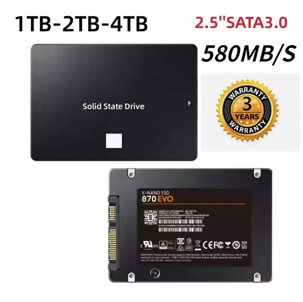 High-Speed 4TB, 2TB, 1TB SSD SATA III Internal Drives for PC/MAC