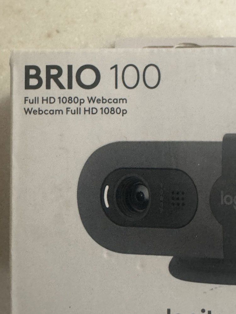 Logitech Brio 100 Webcam - Full HD 1080p, Black, New Sealed