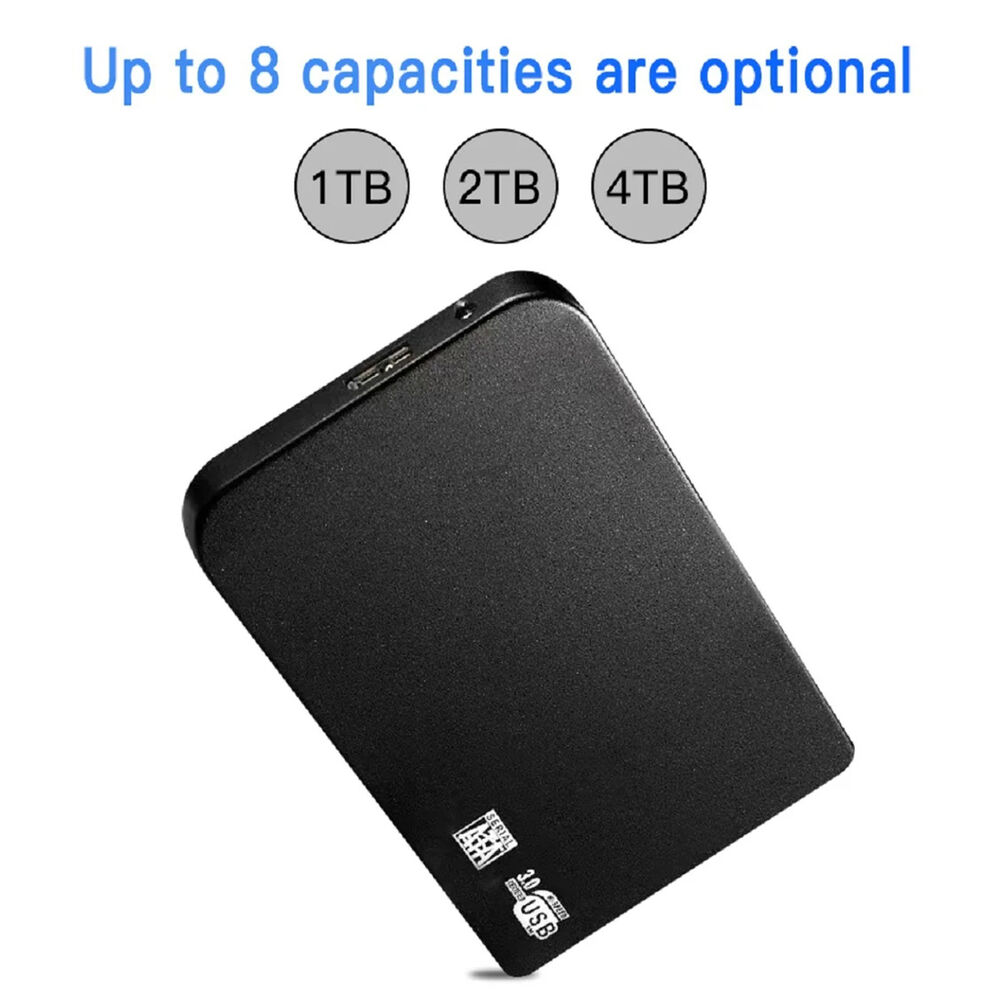 1/2/4TB High-Speed USB 3.0 External Hard Drive - Plug and Play Storage Solution