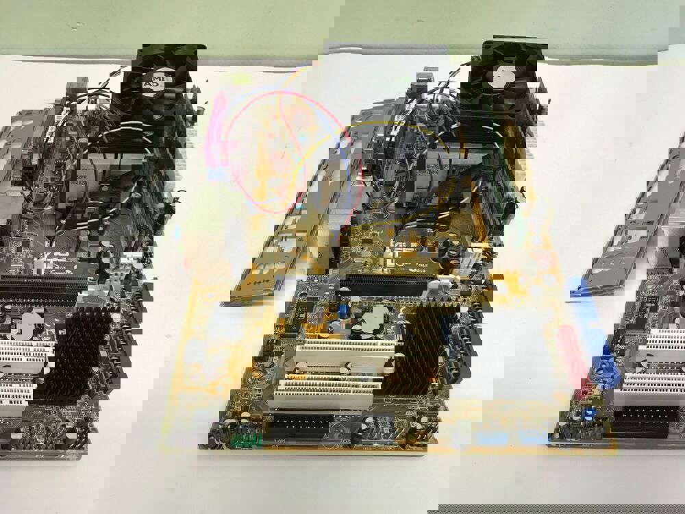 ASUS MZN-MX SE PLUS Motherboard Bundle with AMD CPU, 2GB RAM, and IO Plate