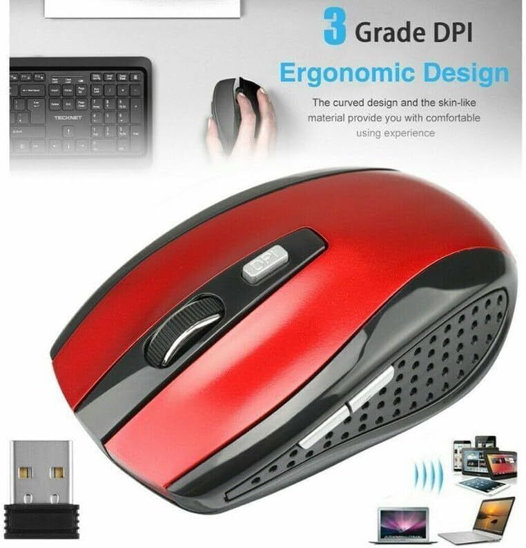 2.4GHz Dual Wireless Optical Mice with USB Receiver