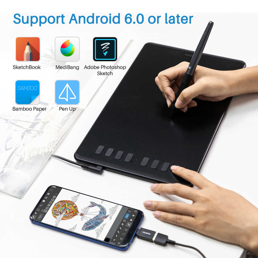 Huion H950P Graphics Drawing Tablet - Certified Refurbished with OTG Support