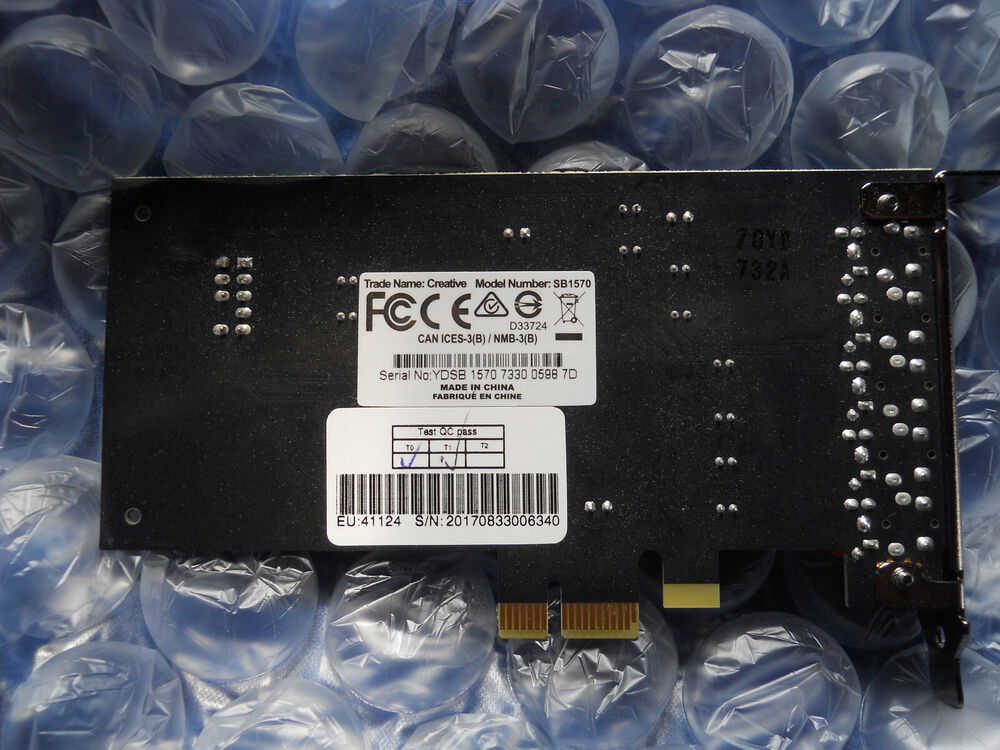 Sound Blaster SB1570 Audigy FX 5.1 PCIe Audio Card - Enhanced Audio Performance