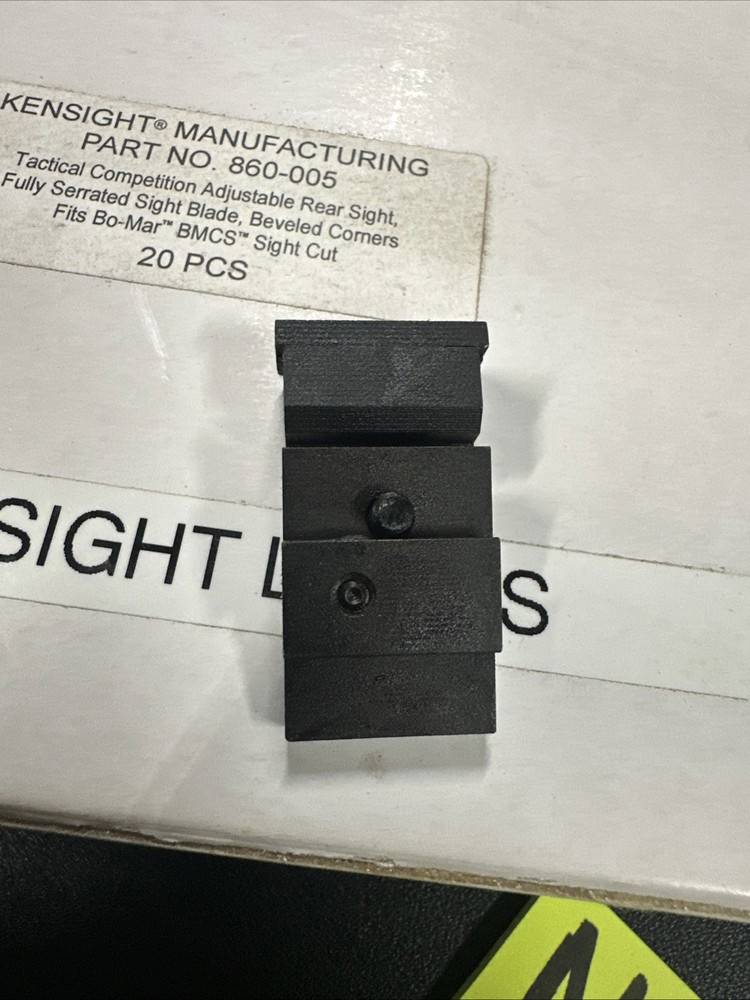 1911 Bomar Black Target Square Blade Rear Sight - Enhanced Precision for Firearms