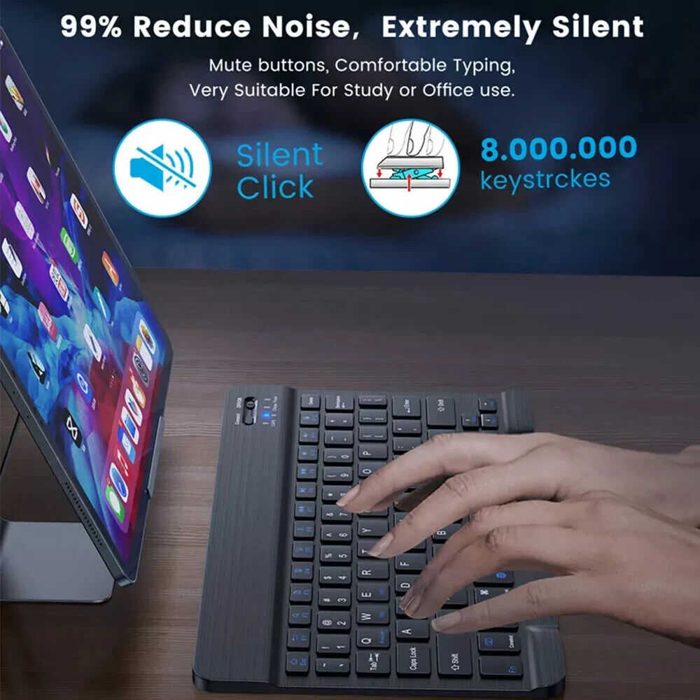 Bluetooth Wireless Keyboard Mouse Combo for Tablets