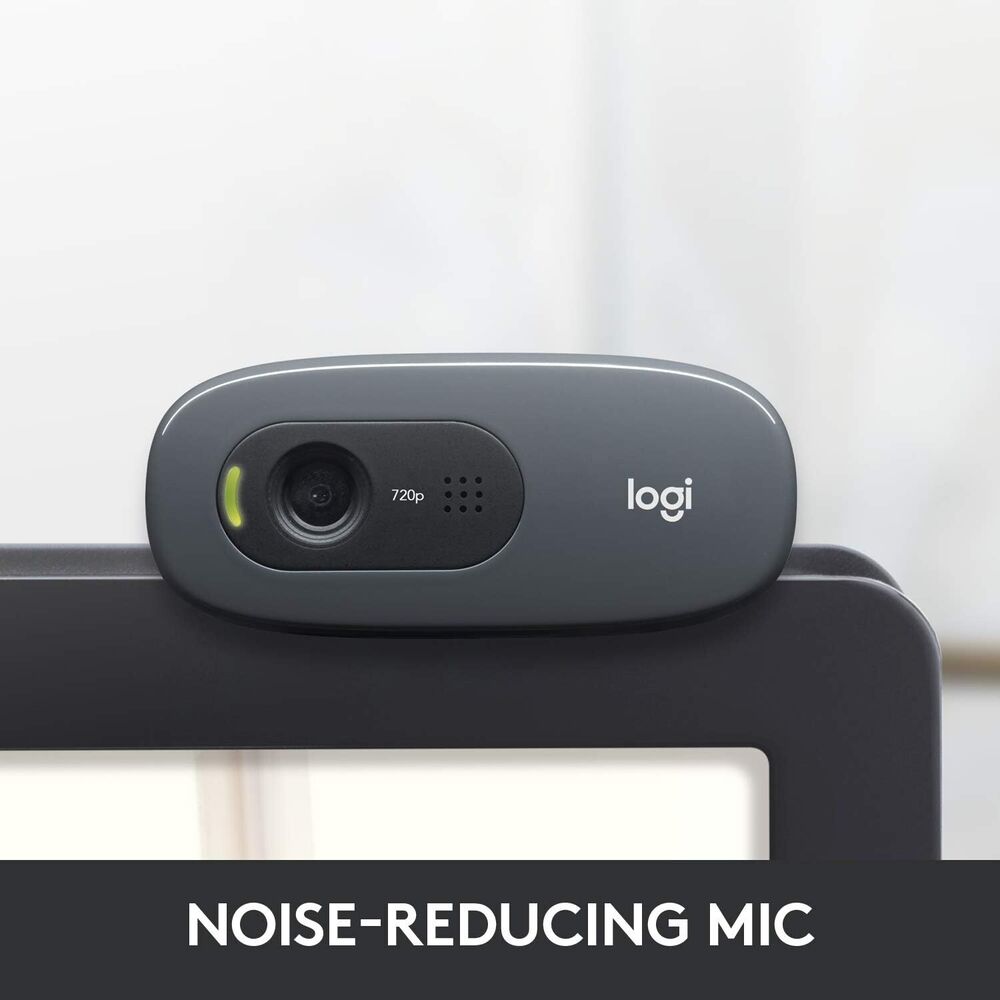 Logitech C270 HD Webcam with Microphone for Video Calls
