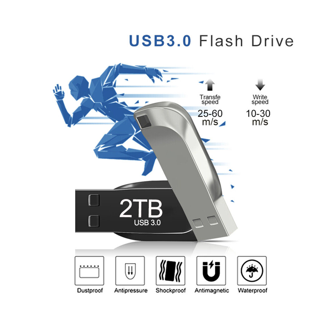 High-Speed 1TB/2TB USB 3.0 Flash Drive - Thumb U Disk for PC and Laptop Storage