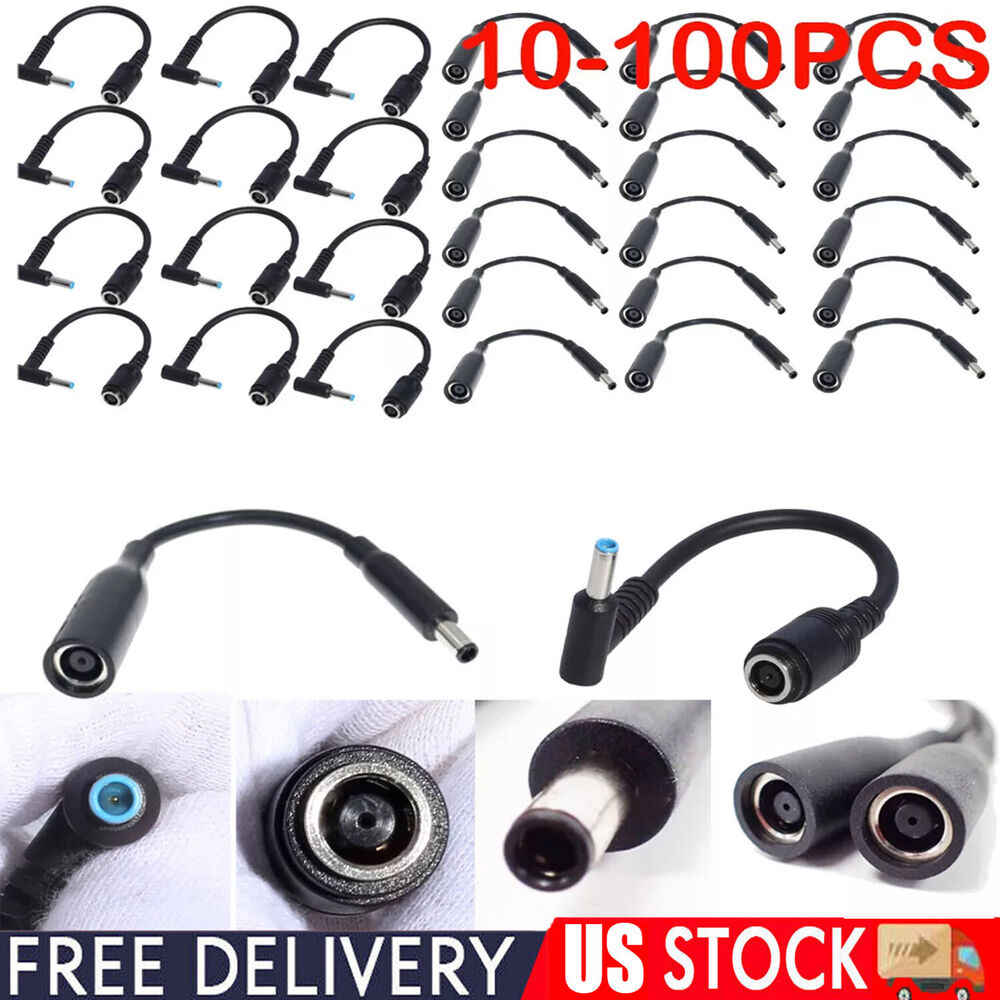 7.4mm to 5.0mm Power Charger Converter Cable for HP and Dell Laptops