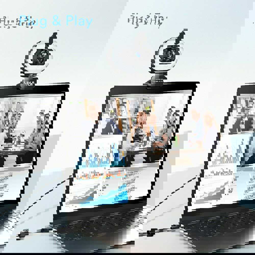1080P HD Webcam with Microphone for PC and Laptop